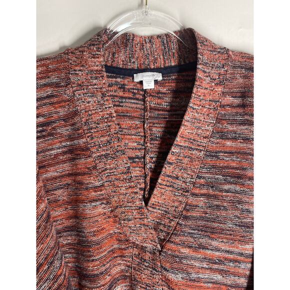 J. Jill Colorful Cotton Knit 3/4 Sleeve Boxy Fit Sweater Kimono Top Size XL - Picture 3 of 6